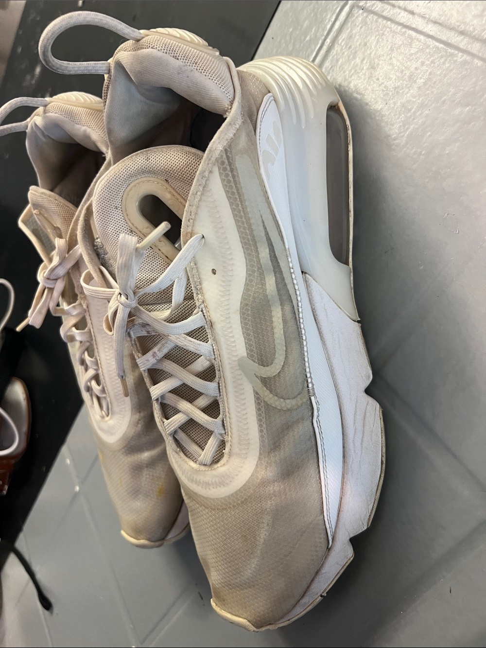 🔥Nike Used White Air max Athletic Sneakers